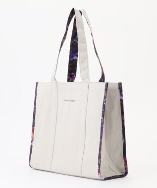 自由区 【カトリエムブーケ】Sac a fleurs プリントバッグ ベージュ