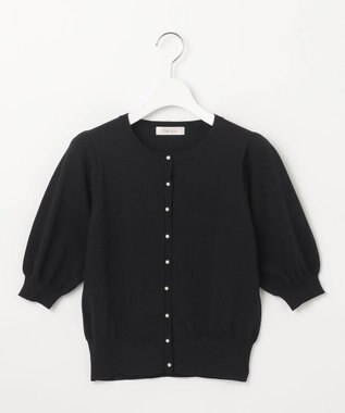Feroux 【接触冷感・UVカット】ハーフスリーブ カーディガン ブラック系