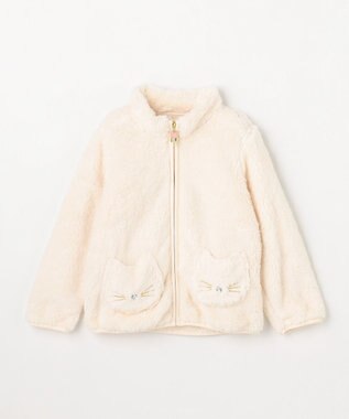 ANY KIDS 【ドッキング可能】ネコボアブルゾン シロネコ