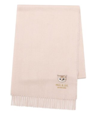 MOONBAT PAUL & JOE ACCESSOIRES ヌネットワッペン付きプレーンムースタッチマフラー（パッケージ入り） ピンク