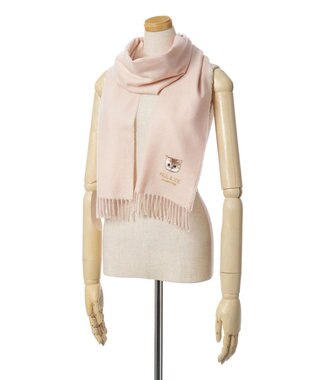 MOONBAT PAUL & JOE ACCESSOIRES ヌネットワッペン付きプレーンムースタッチマフラー（パッケージ入り） ピンク