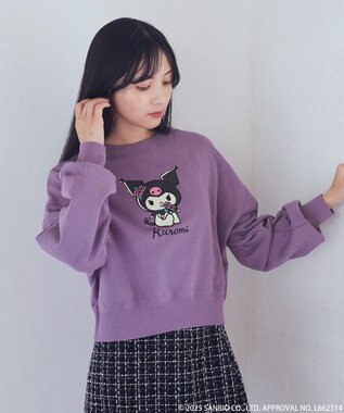 earth music&ecology マイメロディ＆クロミ／ｅａｒｔｈ　レトロアートスウェット Purple