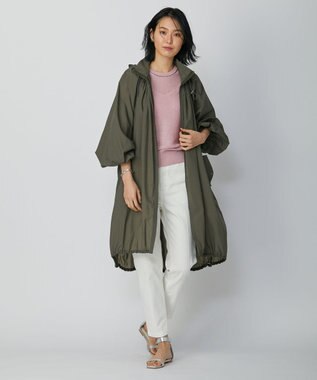 ICB 【撥水加工】シアーナイロンタフタ フーデットコート カーキ系