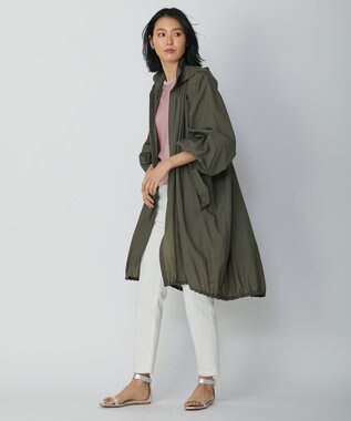 ICB 【撥水加工】シアーナイロンタフタ フーデットコート カーキ系