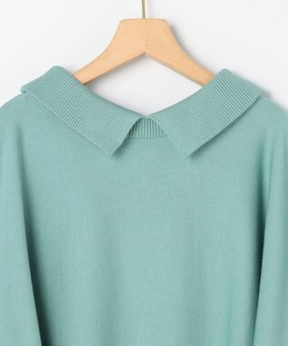 組曲 S 【加藤ローサさん着用 / 前後着用可】スムースストレッチロールネック ニット スモーキーグリーン系