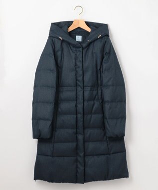 組曲 ライトタフタロング ダウン ネイビーツイード系5
