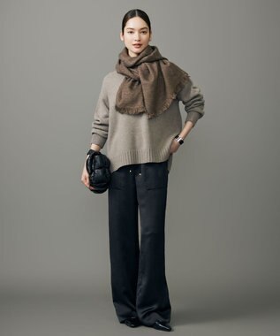 自由区 【カタログ掲載】ドレーピーサテンベイカー パンツ ブラック