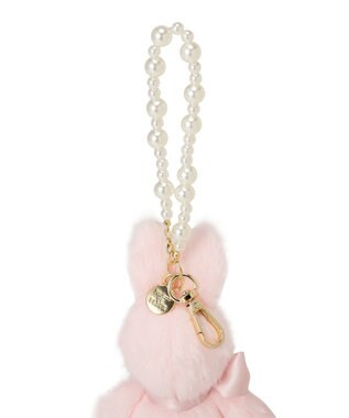 Maison de FLEUR ビジューリボンラビットチャーム Pink