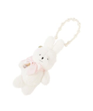 Maison de FLEUR ビジューリボンラビットチャーム White