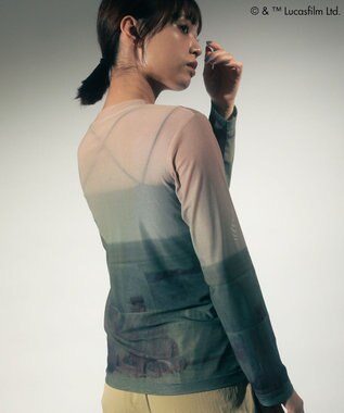 Green Parks ＳＴＡＲ　ＷＡＲＳ／シアープリントＴシャツ Orange