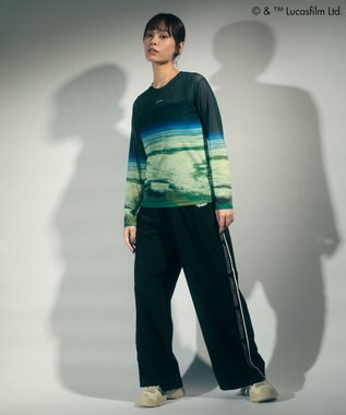 Green Parks ＳＴＡＲ　ＷＡＲＳ／シアープリントＴシャツ Blue