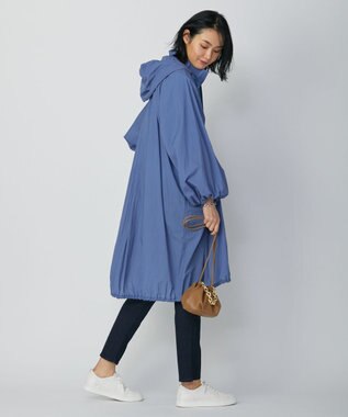 ICB 【撥水加工】シアーナイロンタフタ フーデットコート スマルトブルー系