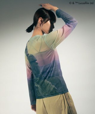 Green Parks ＳＴＡＲ　ＷＡＲＳ／シアープリントＴシャツ Pink