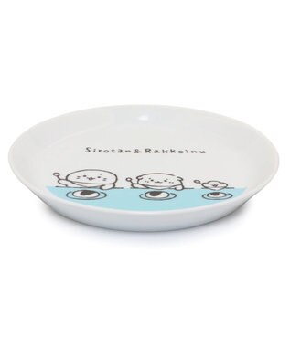 Mother garden しろたん しろたん＆らっこいぬ 洋風プレート L 23cm 単品 日本製洋食器 お皿 プレート -
