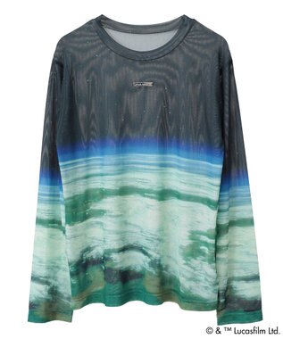 Green Parks ＳＴＡＲ　ＷＡＲＳ／シアープリントＴシャツ Blue