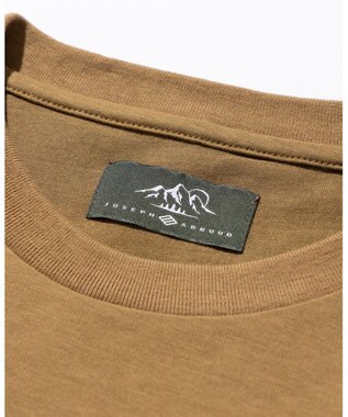JOSEPH ABBOUD MOUNTAIN 【CREA掲載・テーム ヤルヴィモチーフ・サスティナブル】ビオグレース天竺ｘリップストップTシャツ キャメル系