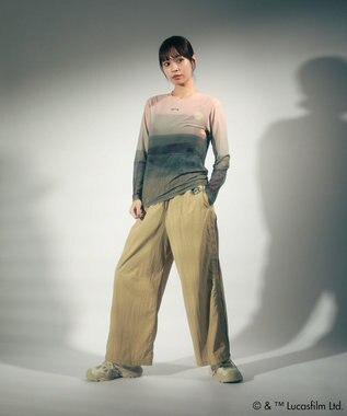 Green Parks ＳＴＡＲ　ＷＡＲＳ／シアープリントＴシャツ Orange