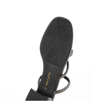 MODE ET JACOMO <MODE ET JACOMO>ラインストーンストラップミュールサンダル ブラックビー