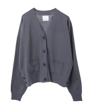 Green Parks ポケット付コンパクトカーディガン Dark Gray