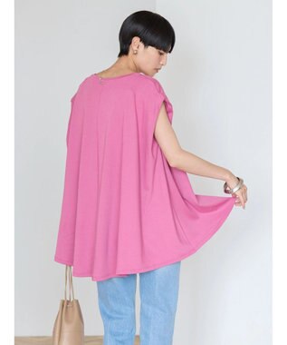 AMERICAN HOLIC 接触冷感フレンチスリーブカットチュニック Pink