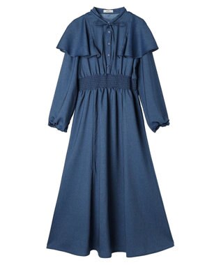 earth music&ecology デニムライクワンピース Blue