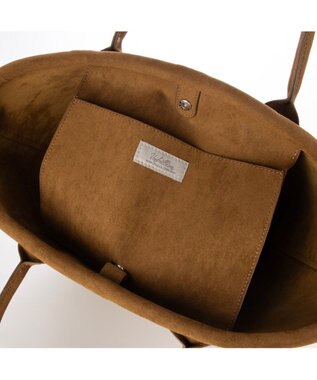 UNBILLION カシュカシュ cache cache / スエード調口元パイピングトート キャメル