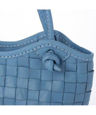 UNBILLION 【訳あり商品】ピークスピーク PEAKS PEAK / 牛革レザーメッシュトートS サックスブルー