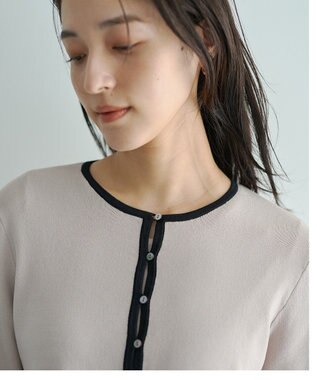 YECCA VECCA 【2点SET】カーディガンセットワンピース Gray Beige