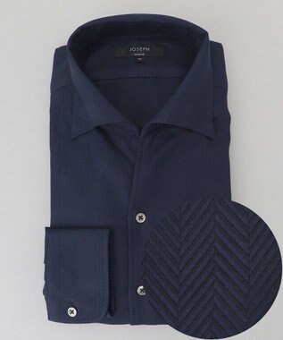 ツイルへリンボンクレイジー　イタリアンカラードレスシャツ