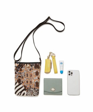 TOPKAPI 【TREASURE TOPKAPI】アニマルジャガード ミニポシェット ショルダーバッグ ベージュ