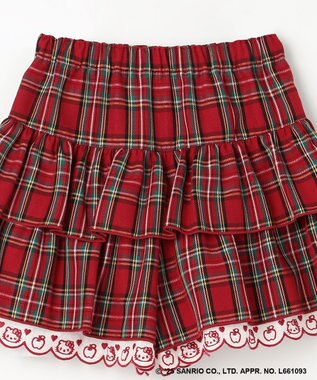 ANY KIDS 【ハローキティ×ANY KIDS】チェックキュロット レッド