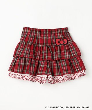 ANY KIDS 【ハローキティ×ANY KIDS】チェックキュロット レッド