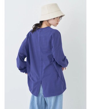 earth music&ecology バックスリットロンＴＥＥ Blue