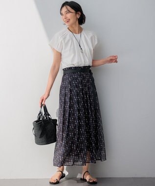 23区 【洗える】シャルマンエンブロイダリー Tブラウス ホワイト系