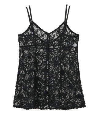 earth music&ecology モールレースキャミチュニック Black