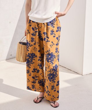 AMERICAN HOLIC 【WEB限定】アソートギャザー柄パンツ Brown