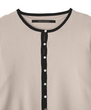 YECCA VECCA 【2点SET】カーディガンセットワンピース Gray Beige