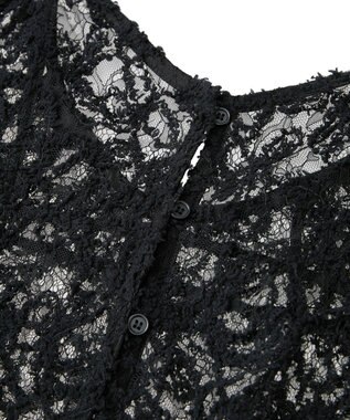 earth music&ecology モールレースキャミチュニック Black