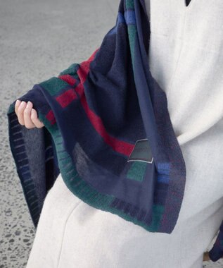 nitorito 【UNISEX】tanbo チェック柄 ストール navy