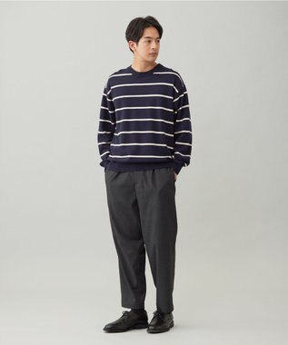 UNFILO MENS 【OCEANS 雑誌・web・YouTube 掲載】FLANNEL TOUCH 機能美パンツ ワイド グレー