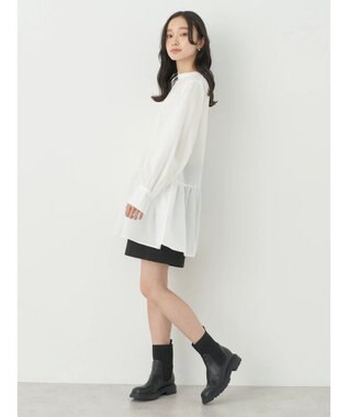 earth music&ecology ＳＥＴ２点　ベスト＋チュニックブラウス Ivory