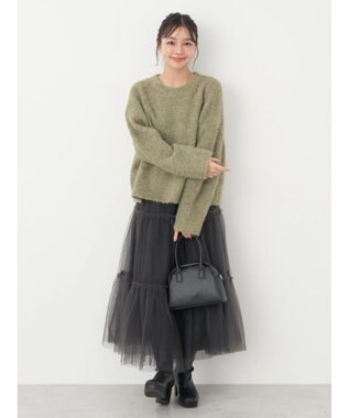 earth music&ecology ブークレプルオーバー Khaki