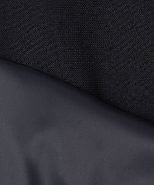 自由区 S 【WEB限定・洗える】カラミストレッチパフスリーブ ワンピース ネイビー系