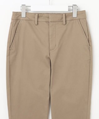 J.PRESS LADIES 【洗える】ピーチサテンストレッチ パンツ ベージュ系