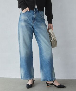 WEGO 【XS～Lサイズ展開/美脚】ストレートデニムパンツ デニム中濃加工色