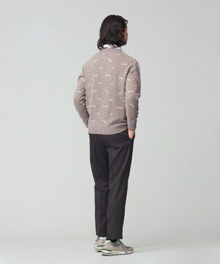 J.PRESS MEN エンブロイダリー クルーネックニット グレー系