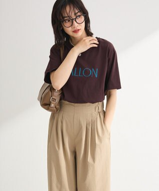 Green Parks アソート柄ロゴＴシャツ Brown