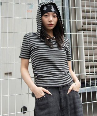 WEGO ヘンリーネックフードT