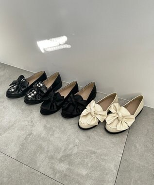 WEGO リボンローファー ホワイトアイボリー