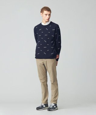 J.PRESS MEN エンブロイダリー クルーネックニット ネイビー系
